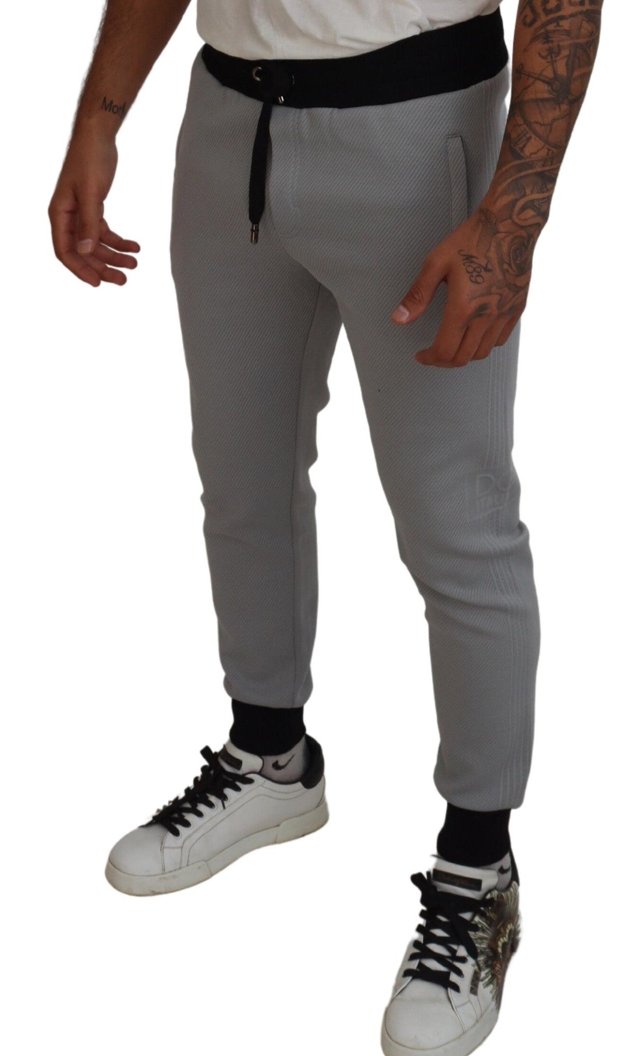 Dolce & Gabbana Elegant Grey Jogger Pants - IT48 | M