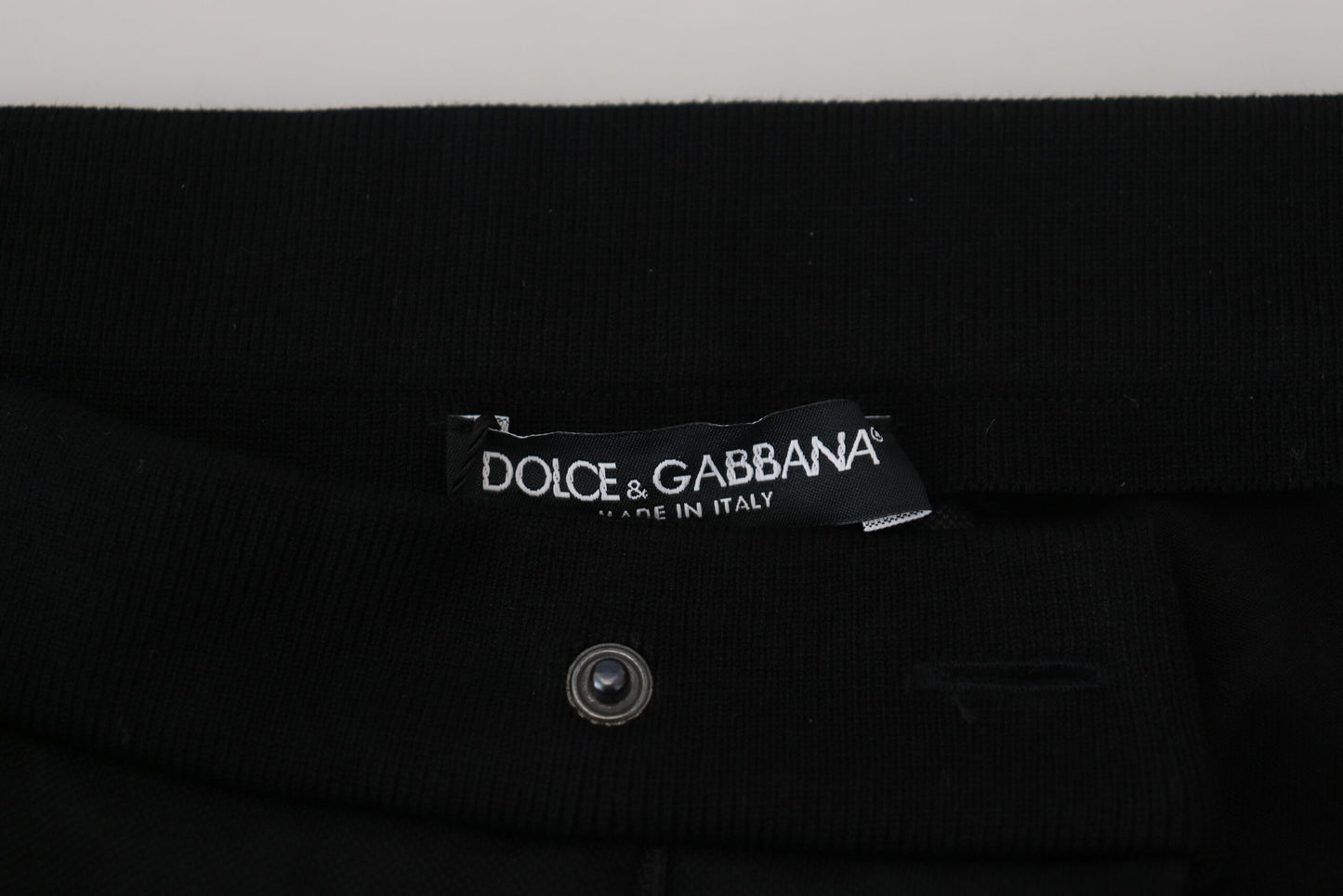 Dolce & Gabbana Elegant Black Jogger Pants in Luxe Wool Blend - IT52 | L