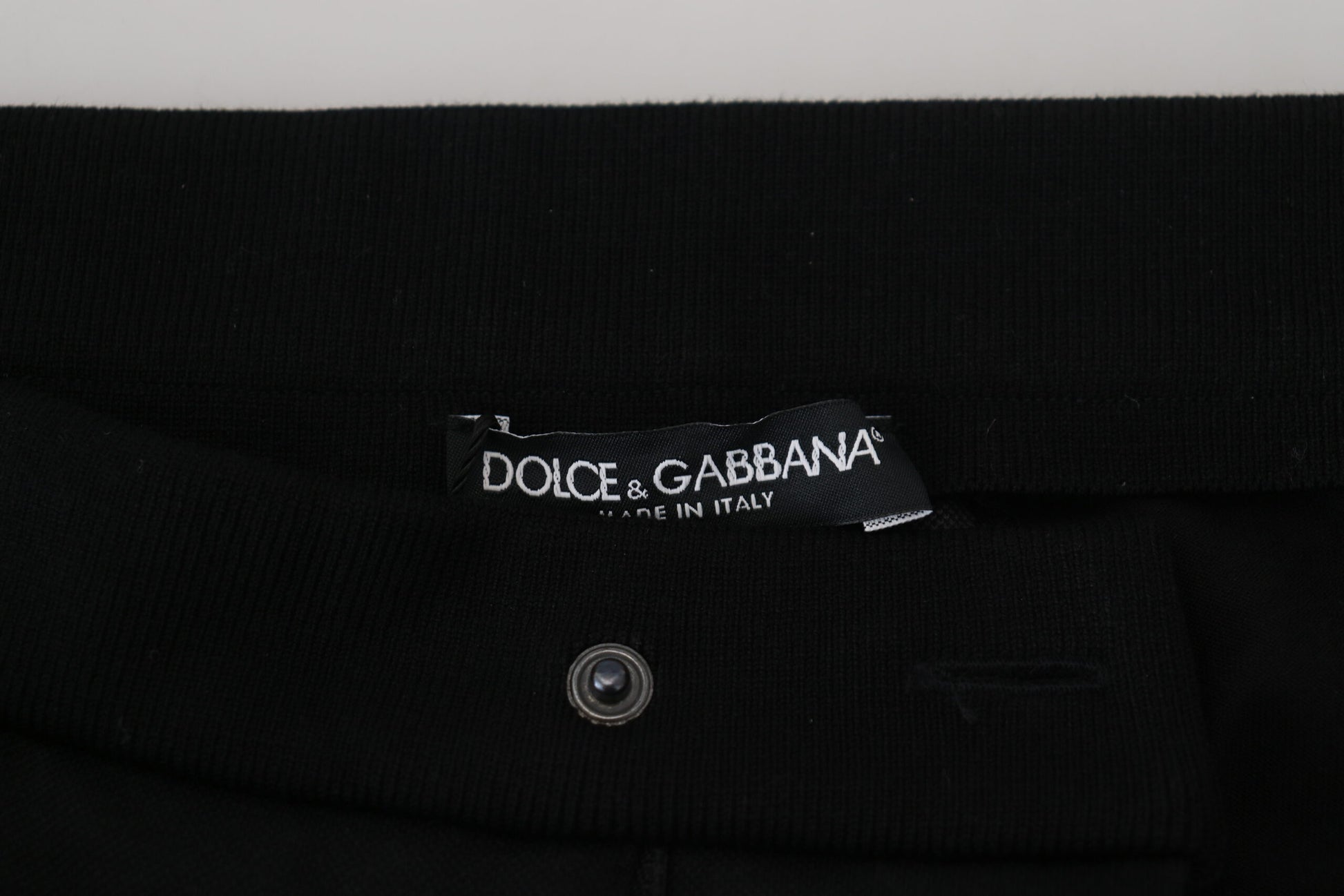 Dolce & Gabbana Elegant Black Jogger Pants in Luxe Wool Blend - IT52 | L