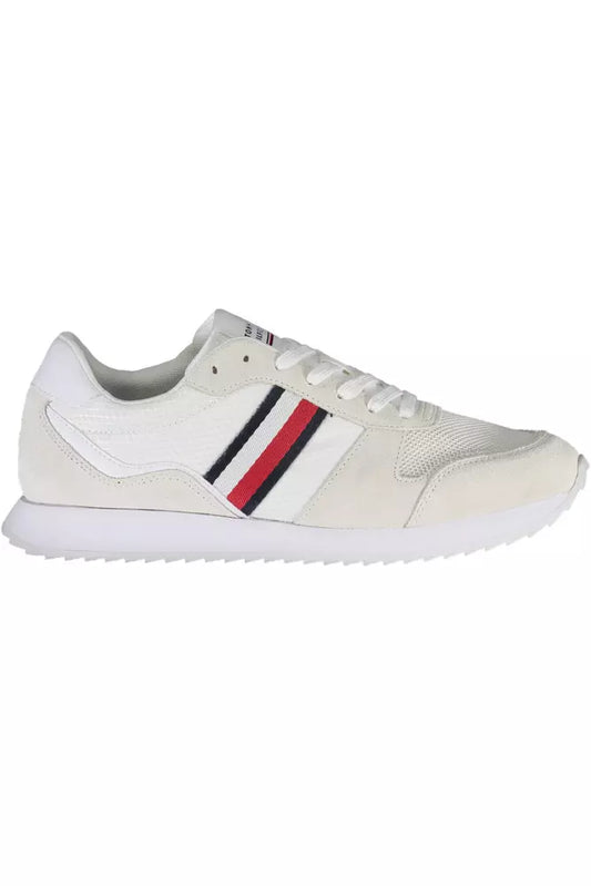 Tommy Hilfiger Eco-Conscious White Sneakers With Logo Accent - EU45/US12