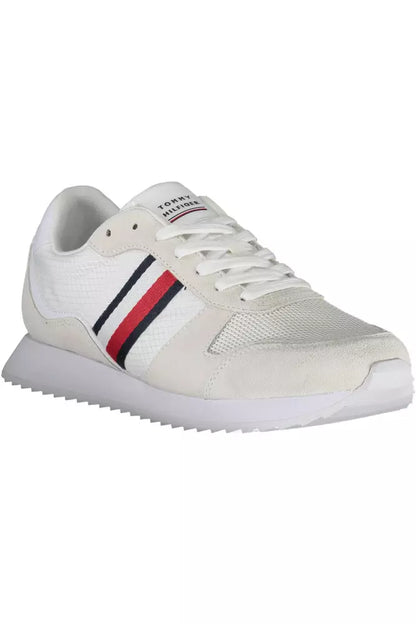 Tommy Hilfiger Eco-Conscious White Sneakers With Logo Accent - EU45/US12