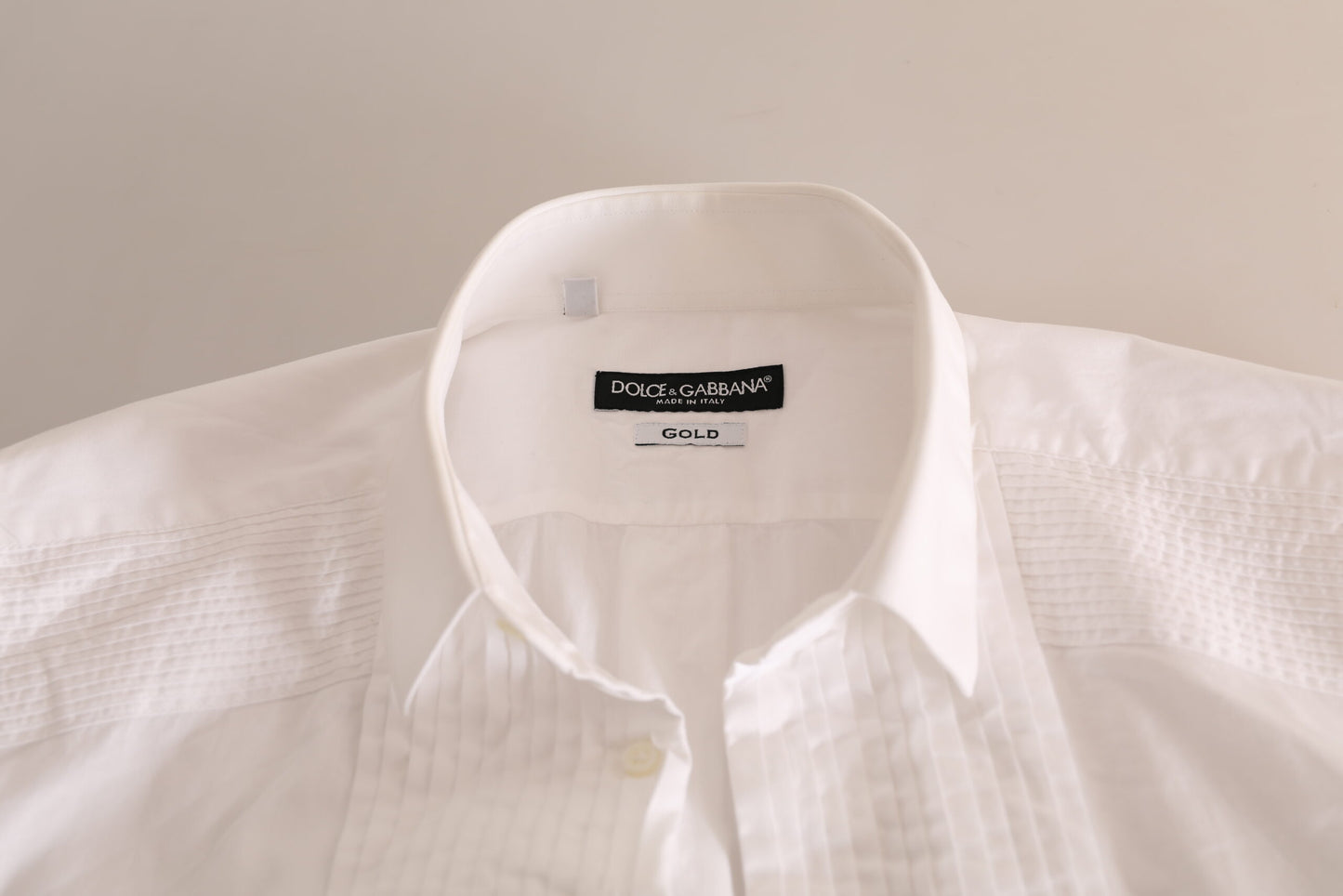 Dolce & Gabbana Elegant White Slim Fit Cotton Dress Shirt - IT40 | M