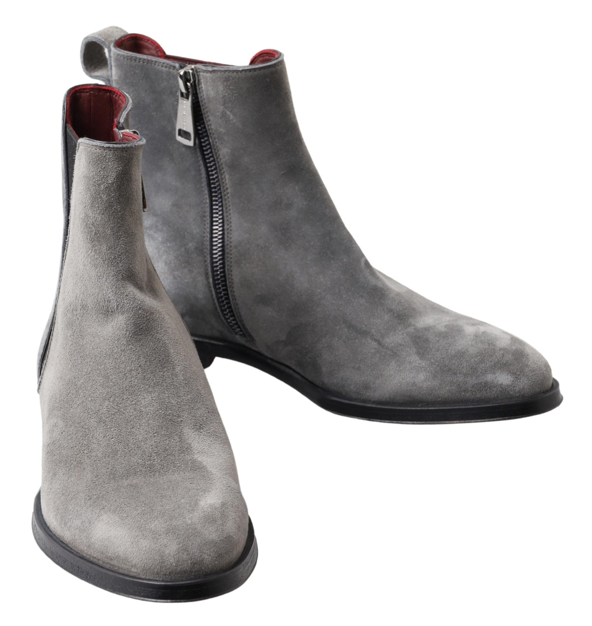 Dolce & Gabbana Elegant Gray Chelsea Leather Boots - EU39/US6