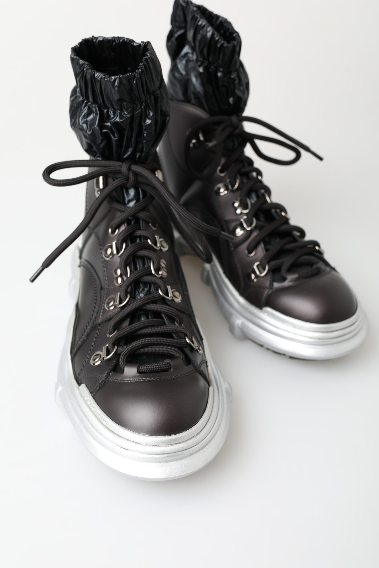 Dolce & Gabbana Black High Top Sneaker Bootie - EU41/US8