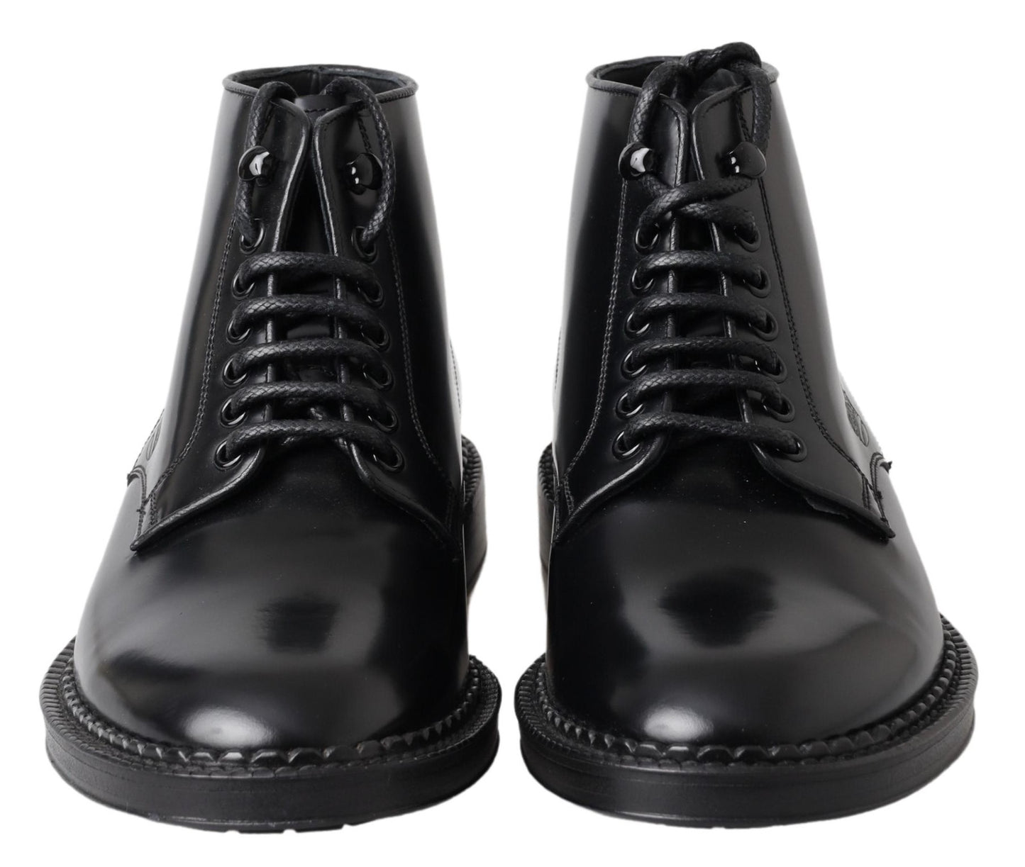 Dolce & Gabbana Elegant Black Leather Men’s Boots - EU39/US6