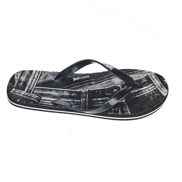 Just Cavalli Black PVC Men’s Sandal