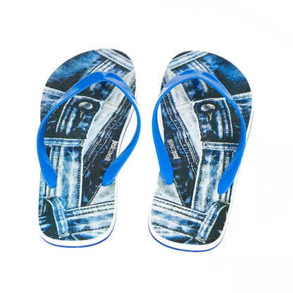 Just Cavalli Light Blue PVC Men Sandal