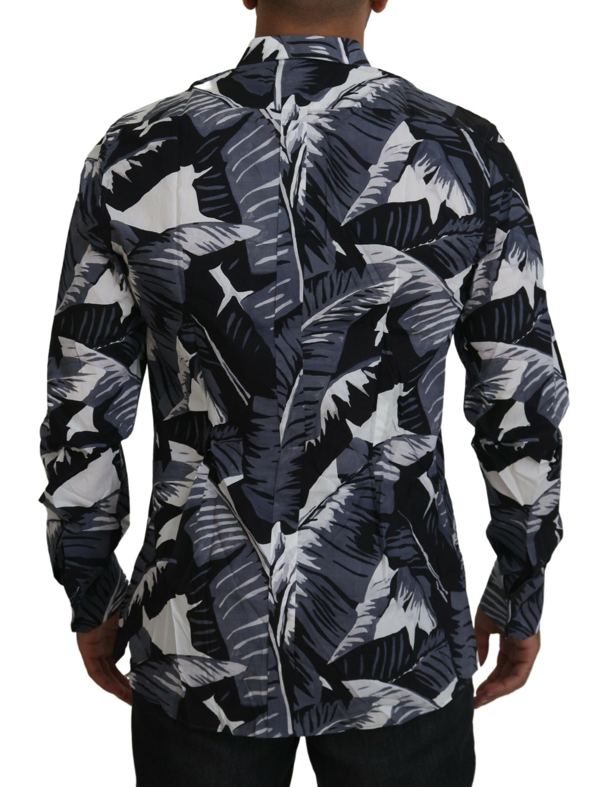 Dolce & Gabbana Multicolor Banana Leaf Print Casual Shirt - IT45 | 4XL