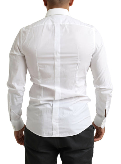 Dolce & Gabbana Italian Designer Slim Fit Tuxedo Shirt - IT38 | XS