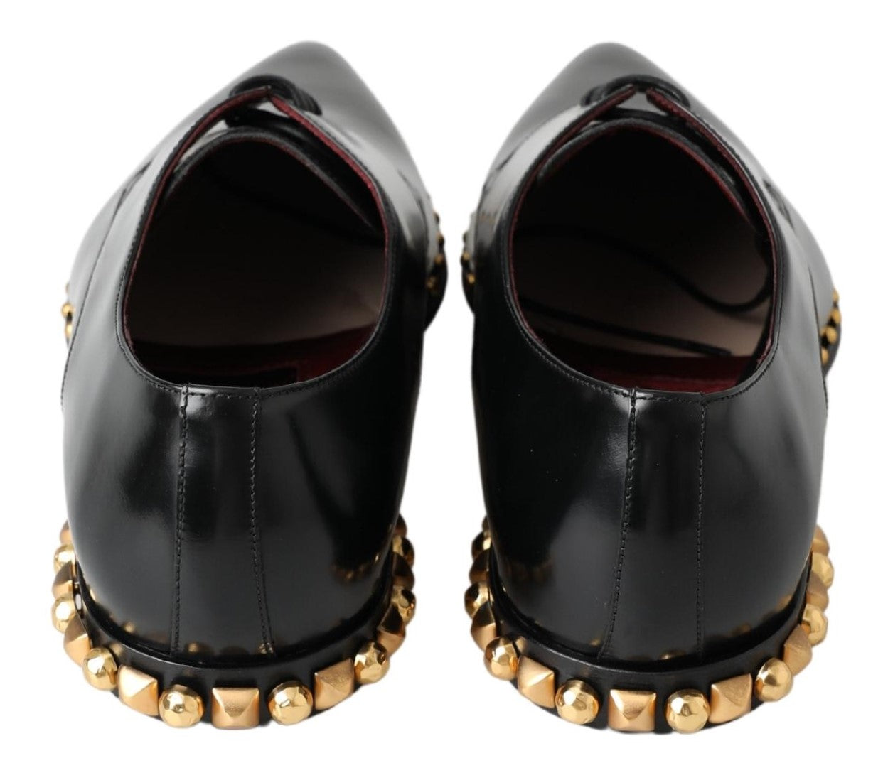 Dolce & Gabbana Elegant Studded Derby Formal Shoes - EU40/US7