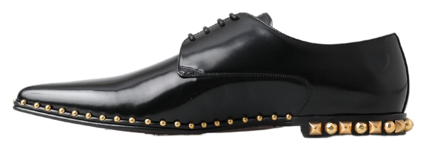 Dolce & Gabbana Elegant Studded Derby Formal Shoes - EU40/US7