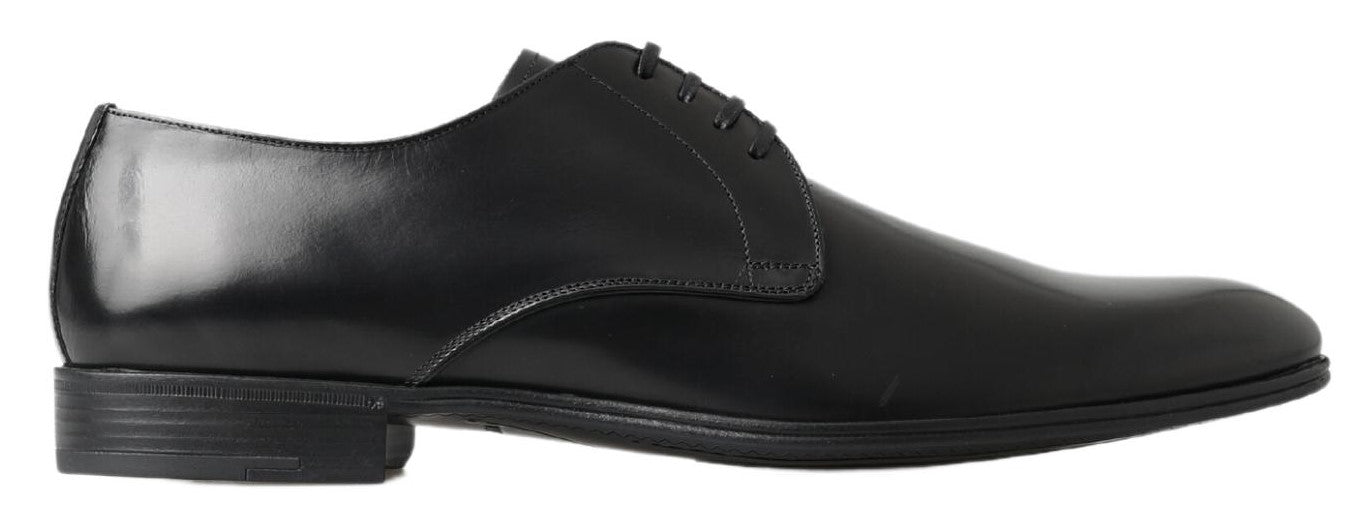 Dolce & Gabbana Classic Black Leather Derby Shoes - EU39/US6