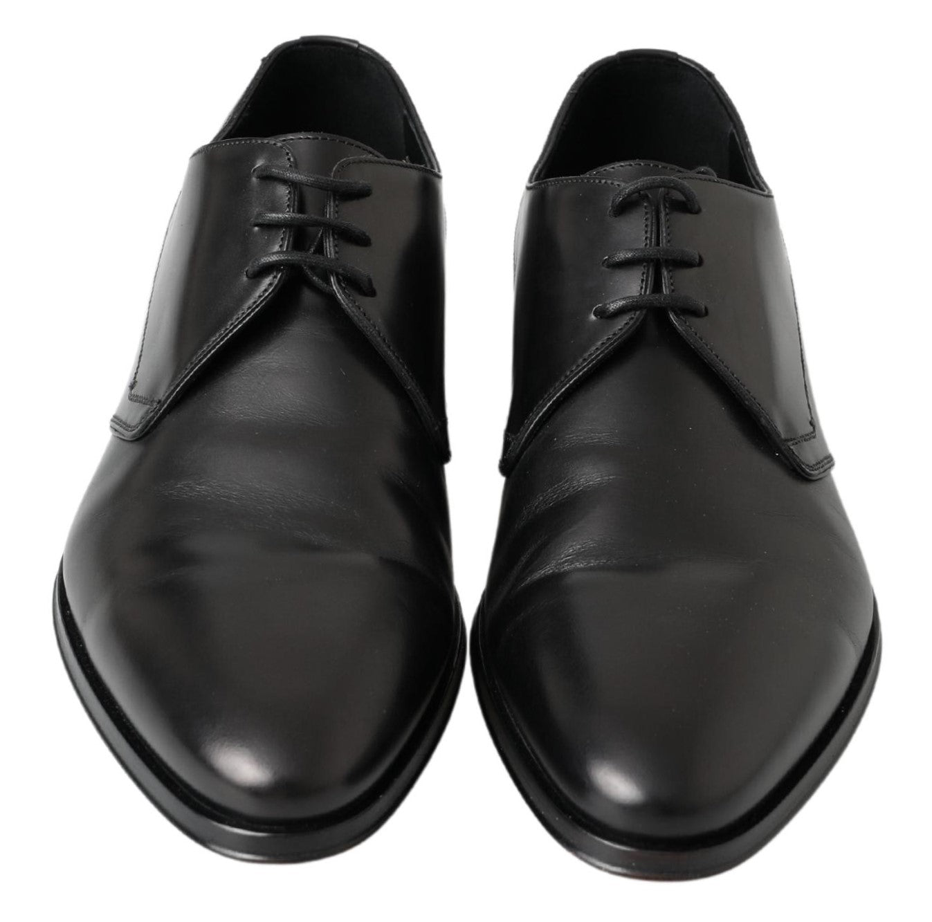 Dolce & Gabbana Classic Black Leather Derby Shoes - EU39/US6