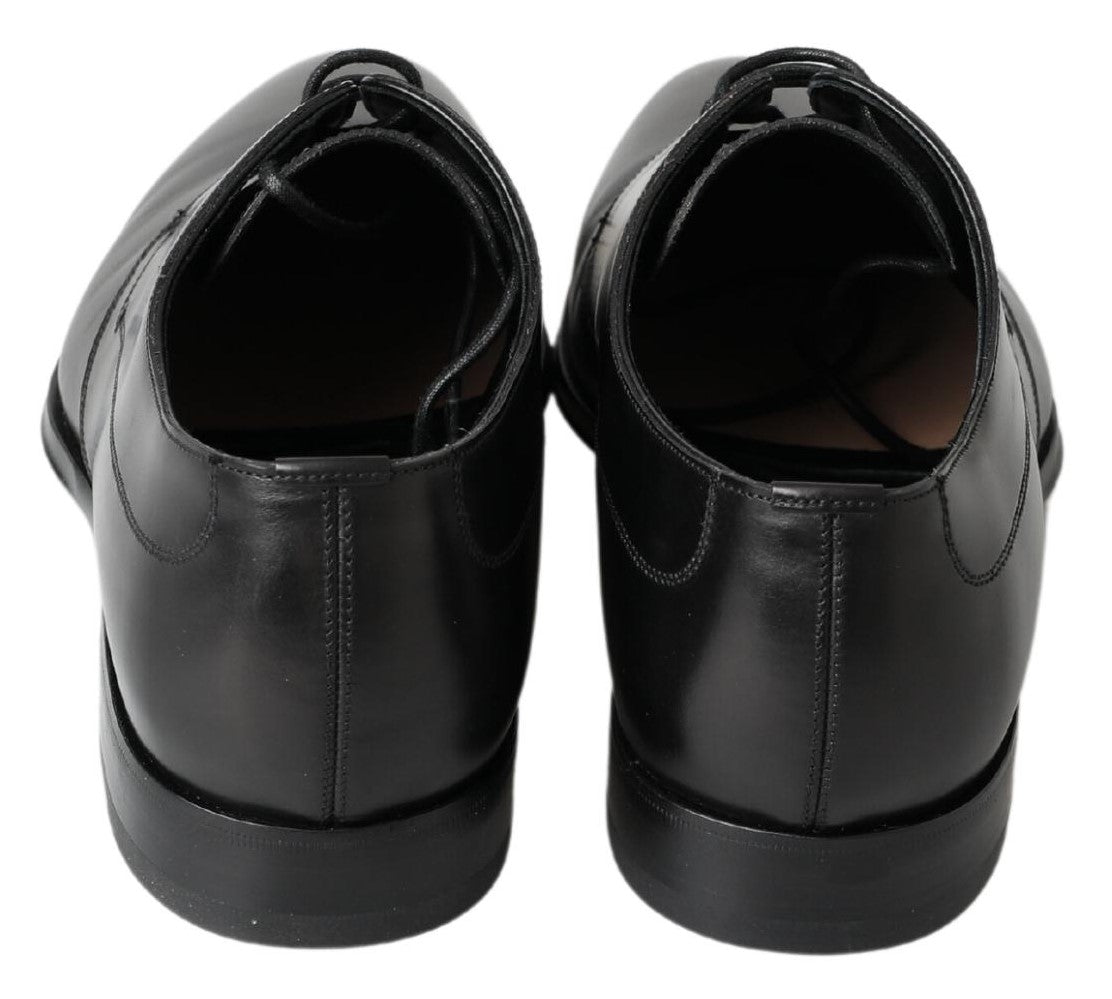 Dolce & Gabbana Classic Black Leather Derby Shoes - EU39/US6