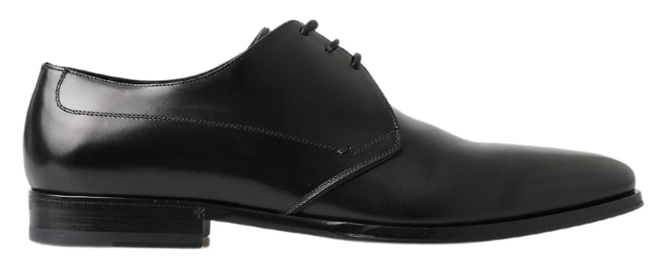 Dolce & Gabbana Classic Black Leather Derby Shoes - EU39/US6