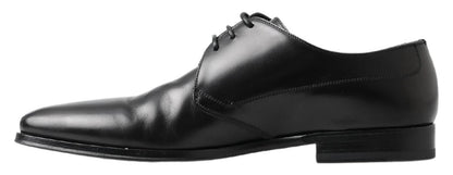 Dolce & Gabbana Classic Black Leather Derby Shoes - EU39/US6