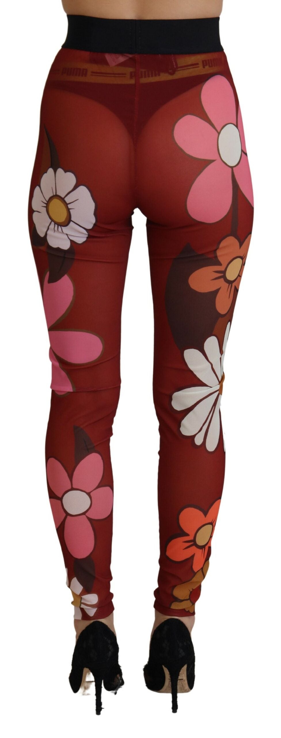 Dolce & Gabbana Floral Red High Waist Leggings - IT38 | XS