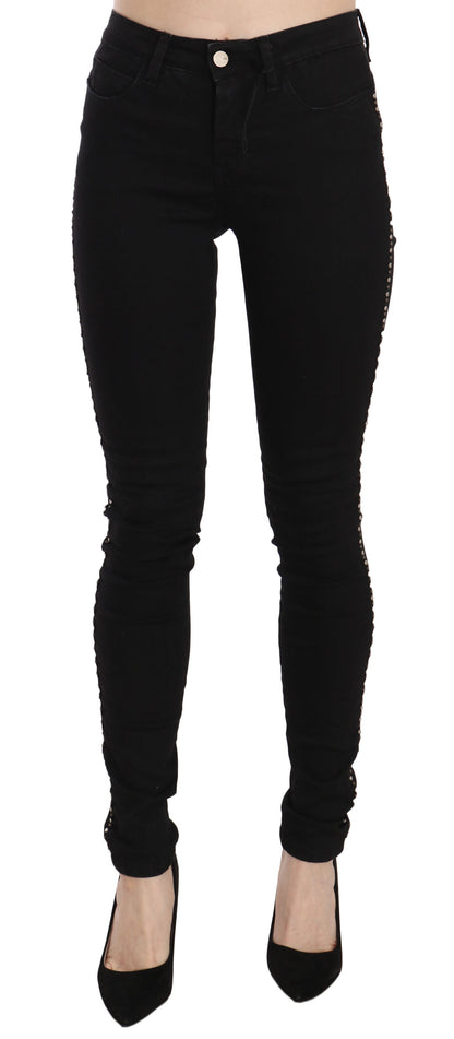 Costume National Chic Mid Waist Skinny Black Denim - W26