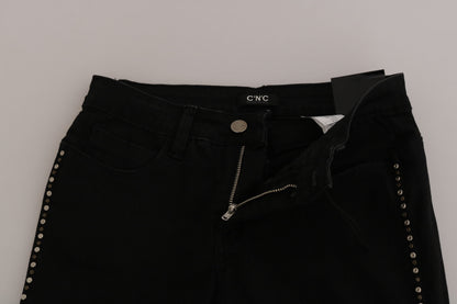 Costume National Chic Mid Waist Skinny Black Denim - W26