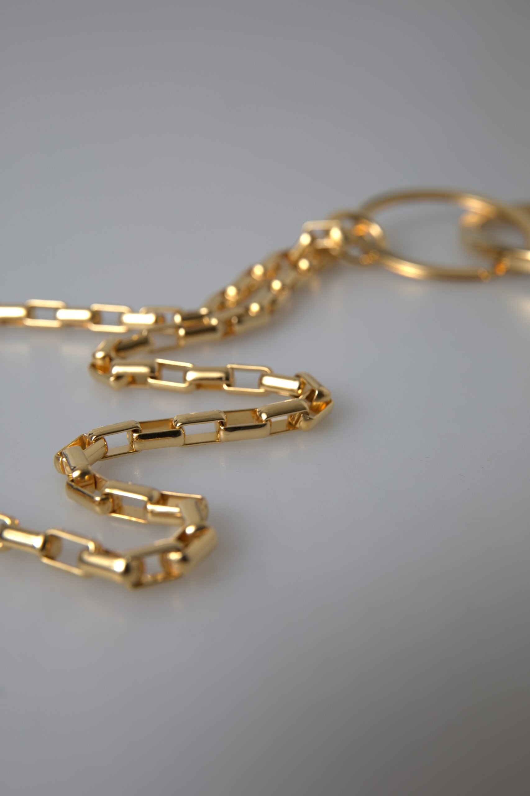 Dolce & Gabbana Chic Gold Charm Chain Necklace