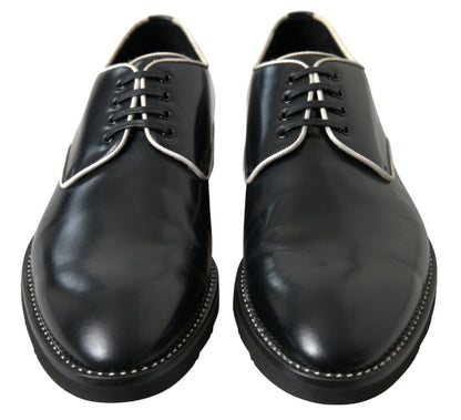 Dolce & Gabbana Elegant Black and White Formal Men’s Shoes - EU44.5/US11.5