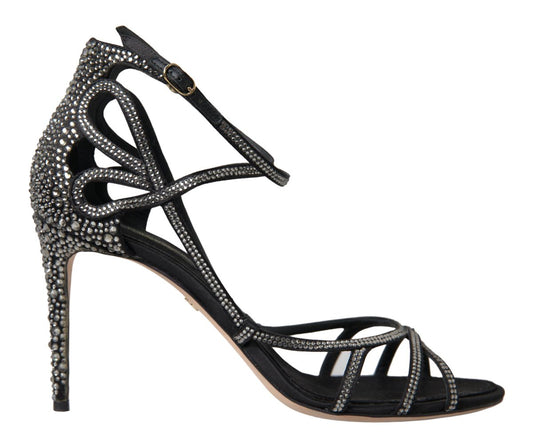 Dolce & Gabbana Elegant Keira Rhinestone Stiletto Sandals - EU40.5/US10