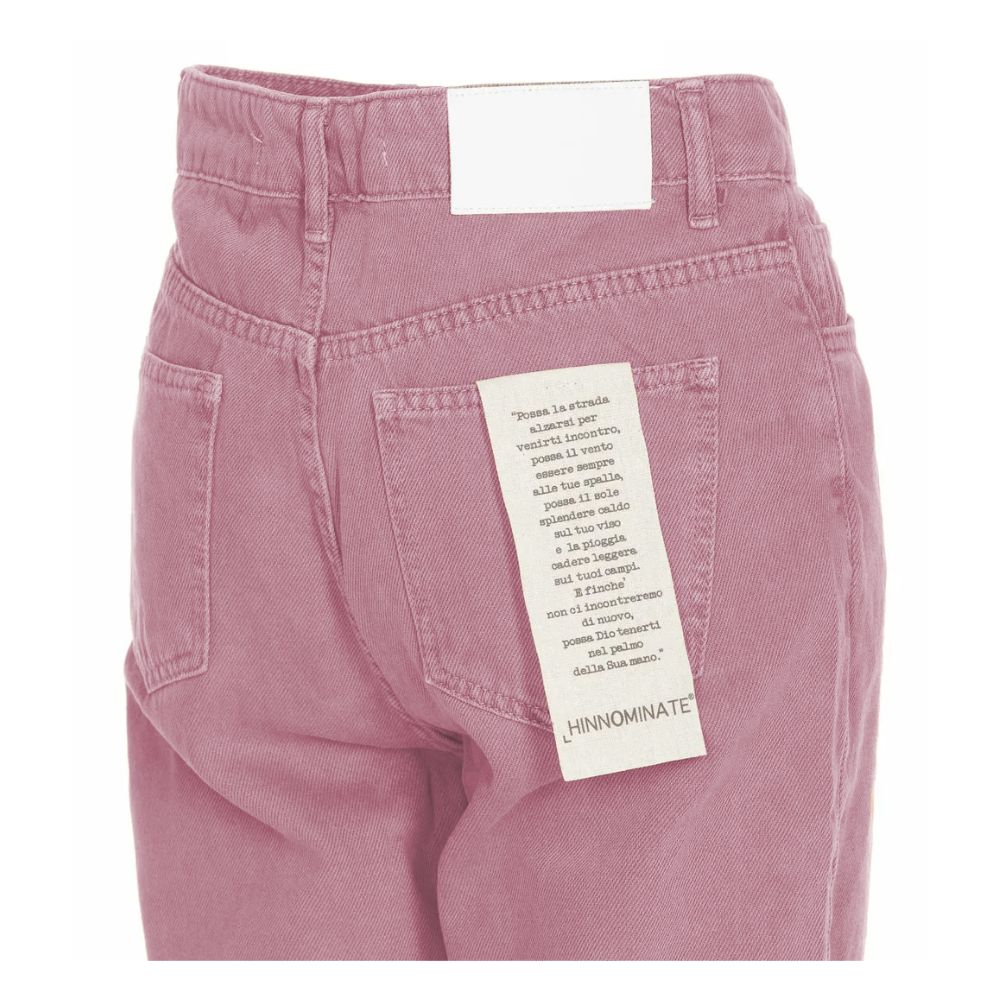 Hinnominate Chic Pink Raw Cut Bottom Jeans - M