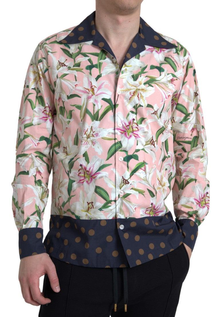 Dolce & Gabbana Elegant Slim Fit Pink Casual Shirt - IT38 | XS