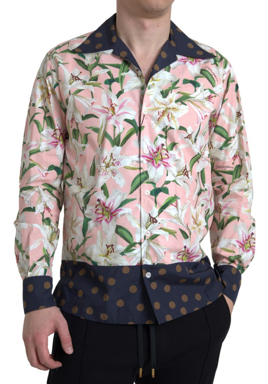 Dolce & Gabbana Elegant Slim Fit Pink Casual Shirt - IT38 | XS