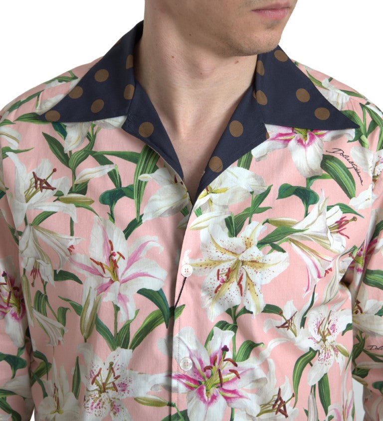 Dolce & Gabbana Elegant Slim Fit Pink Casual Shirt - IT38 | XS