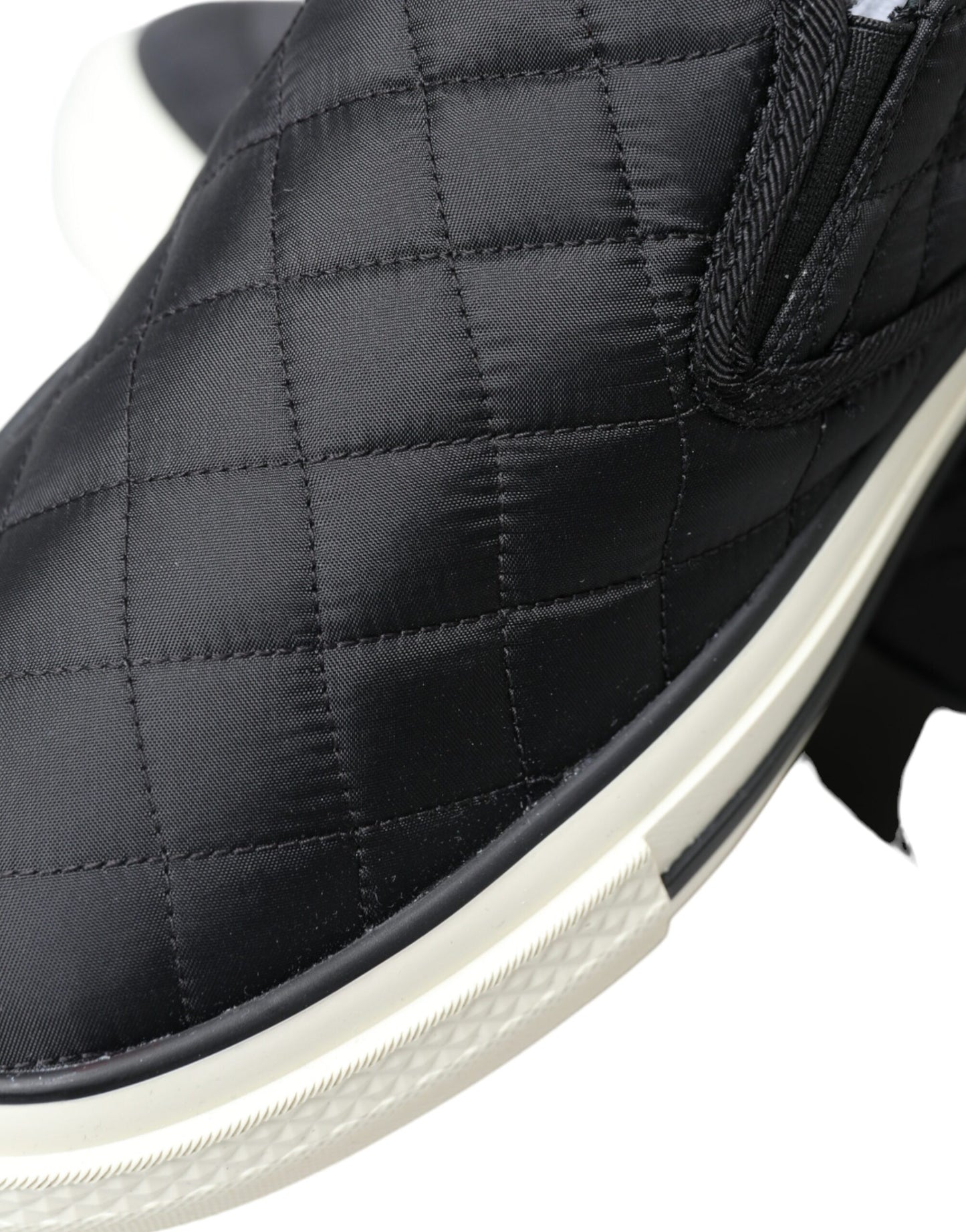 Dolce & Gabbana Elegant Quilted Black Canvas Sneakers