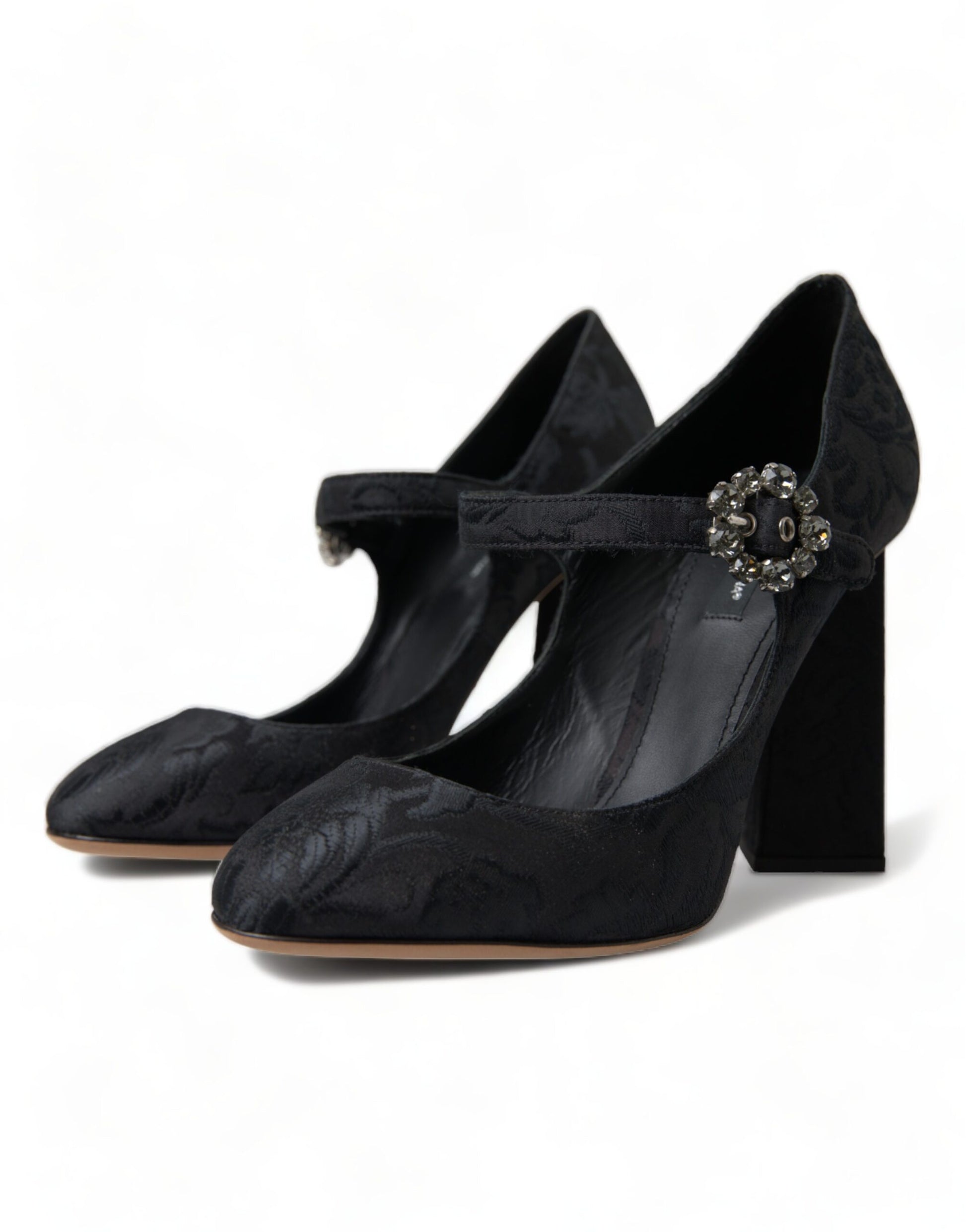 Dolce & Gabbana Chic Black Brocade Mary Janes Pumps - EU36.5/US6