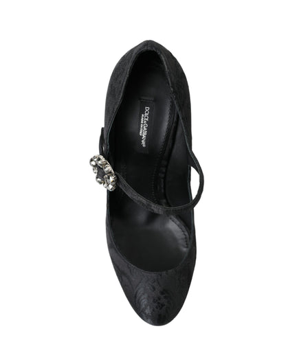 Dolce & Gabbana Chic Black Brocade Mary Janes Pumps - EU36.5/US6