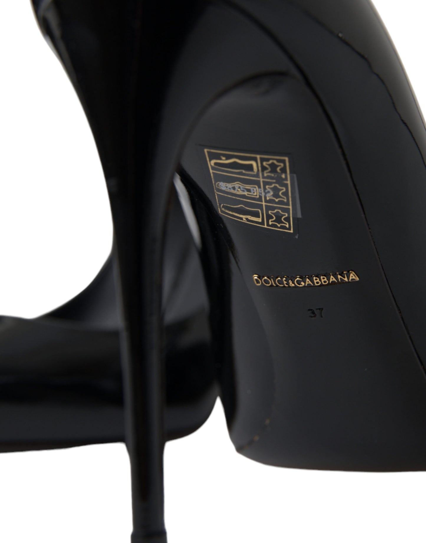 Dolce & Gabbana Elegant Black Patent Stiletto Heels - EU36/US5.5