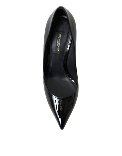 Dolce & Gabbana Elegant Black Patent Stiletto Heels - EU36/US5.5