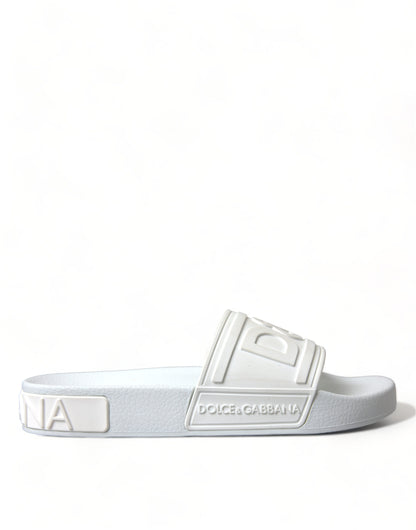 Dolce & Gabbana Elegant White Logo Slides - EU36/US5.5