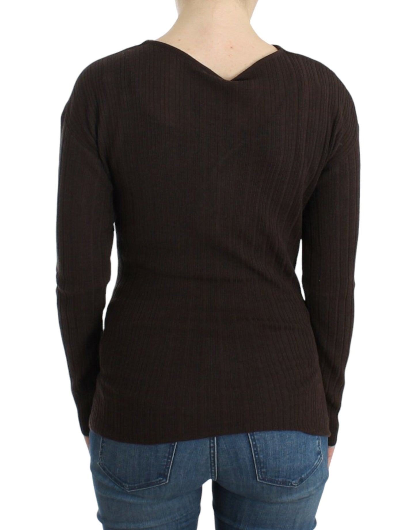 Cavalli Chic Keyhole Virgin Wool Sweater - IT44|L