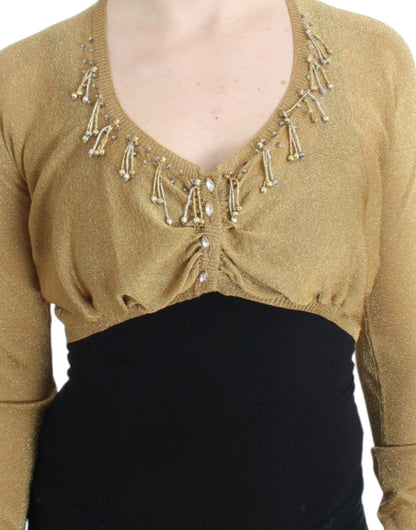 Cavalli Embellished Gold Shimmer Shrug - IT42|M