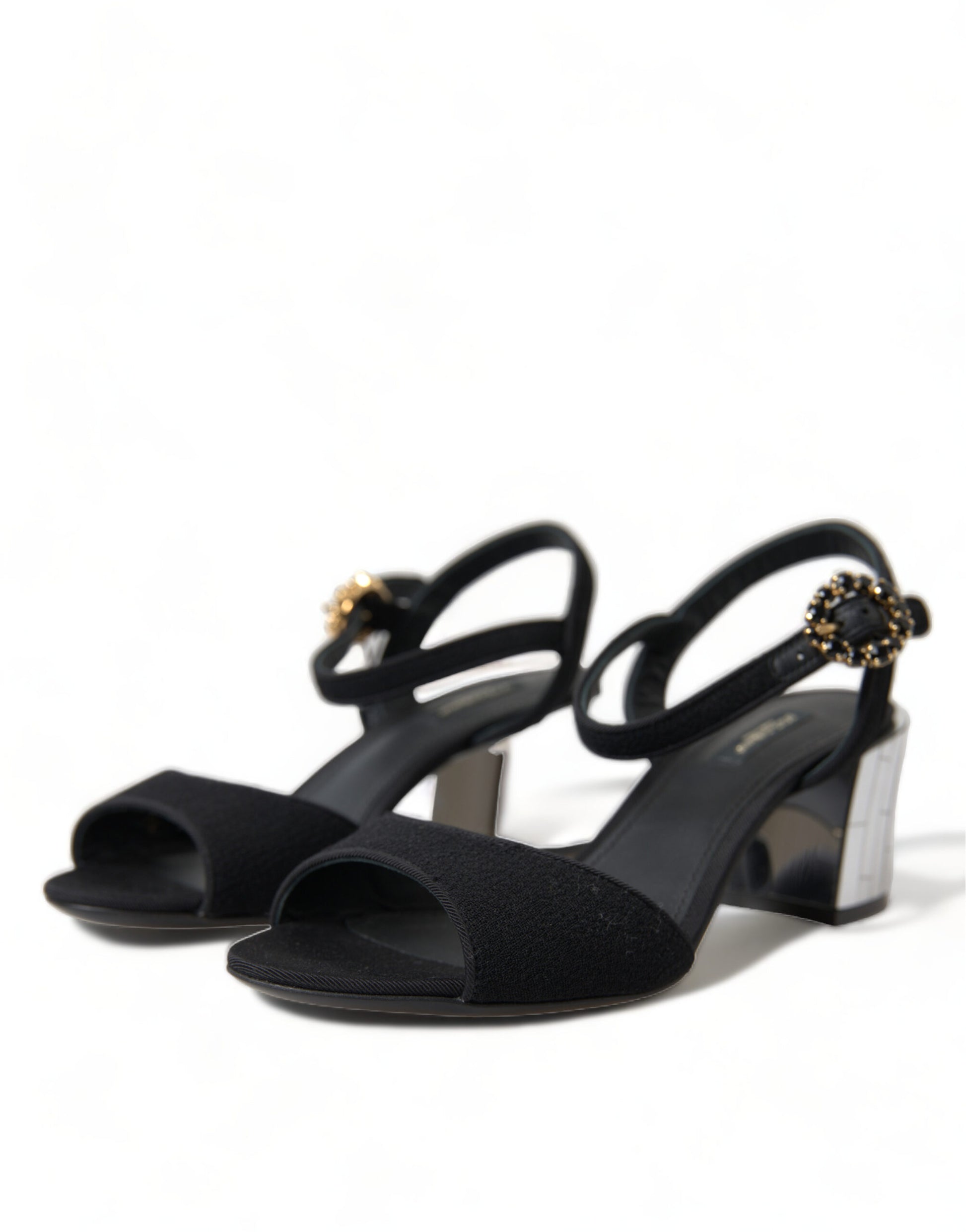 Dolce & Gabbana Elegant Ankle Strap Sandals with Mirror Heels - EU35/US4.5