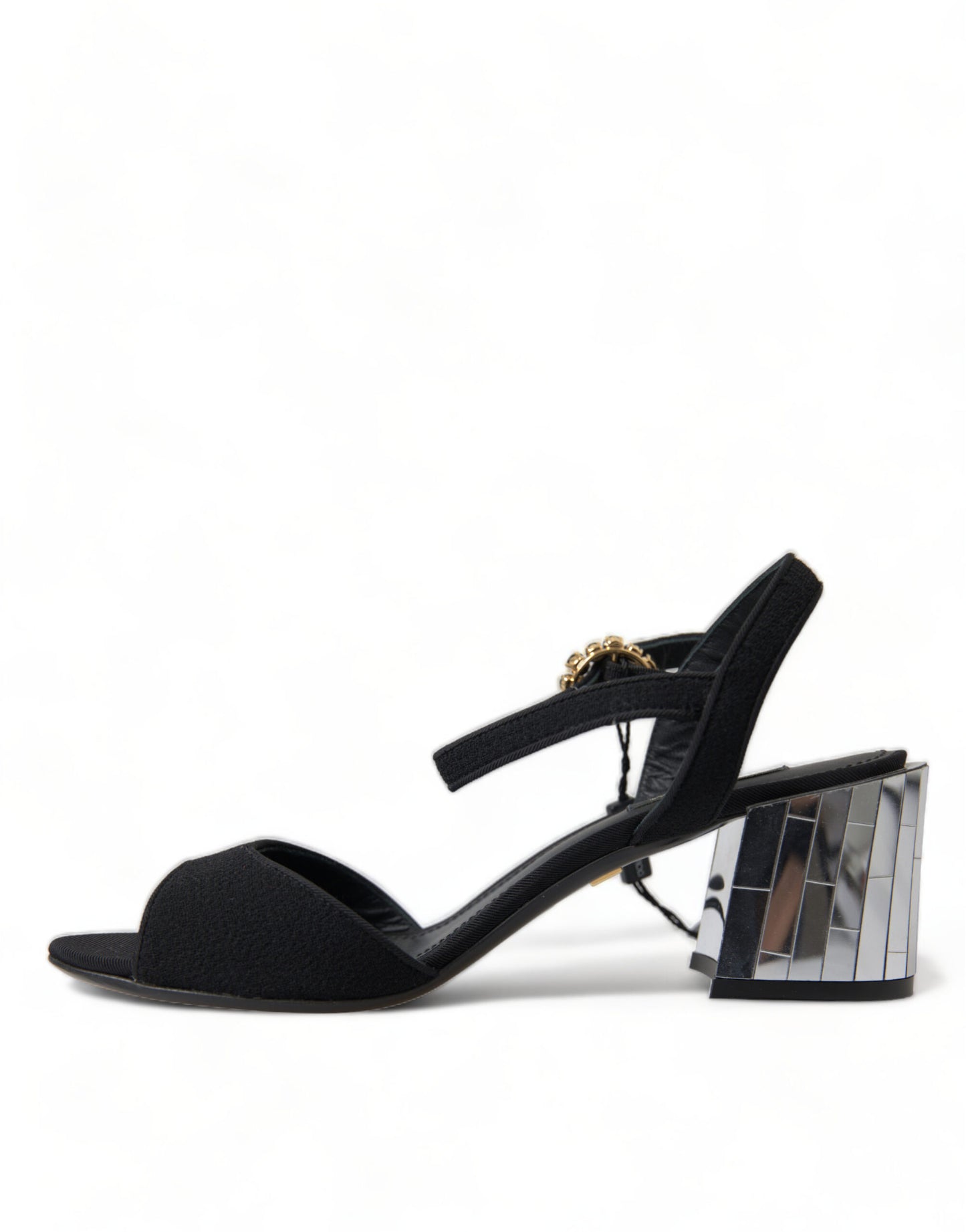 Dolce & Gabbana Elegant Ankle Strap Sandals with Mirror Heels - EU35/US4.5