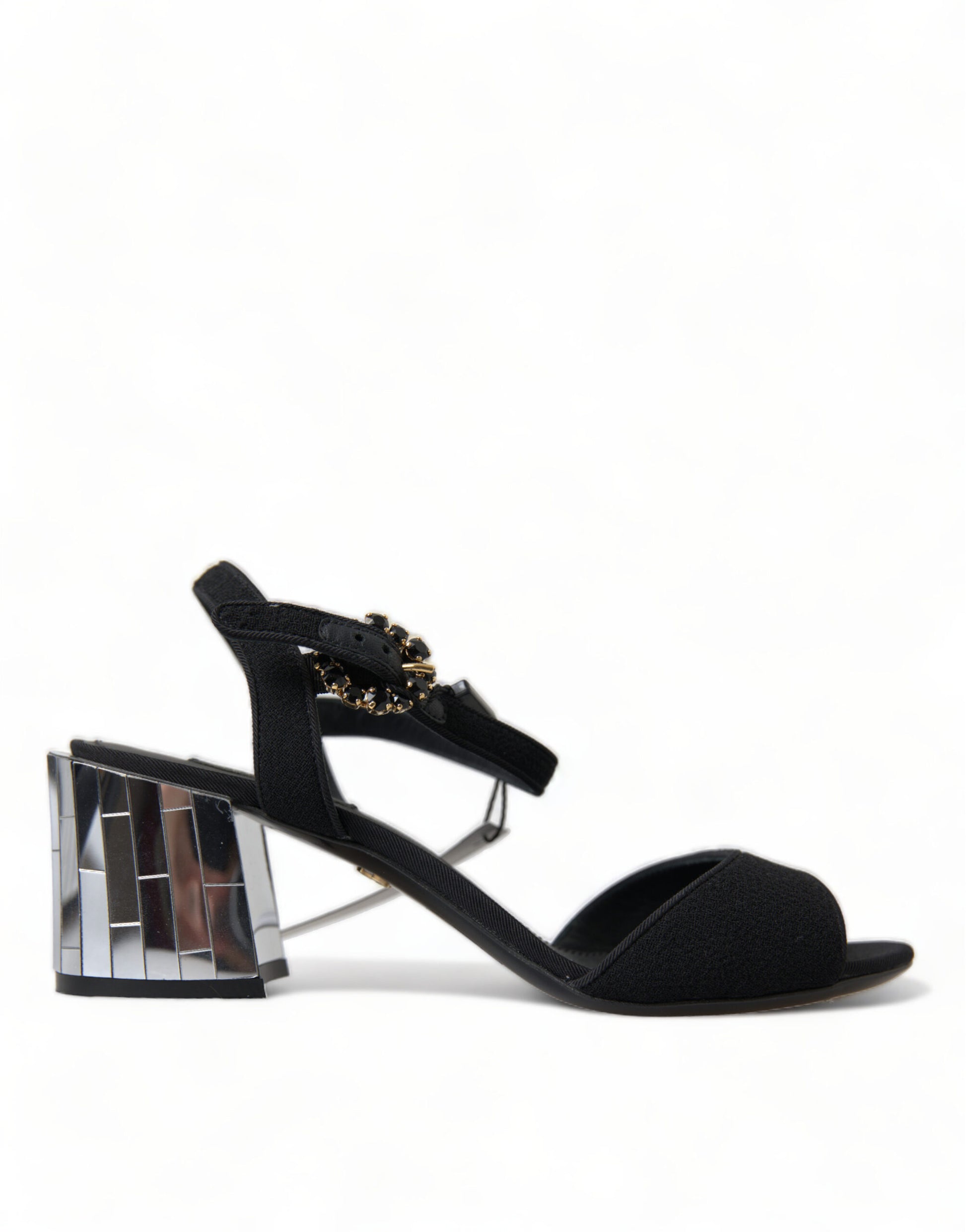 Dolce & Gabbana Elegant Ankle Strap Sandals with Mirror Heels - EU35/US4.5