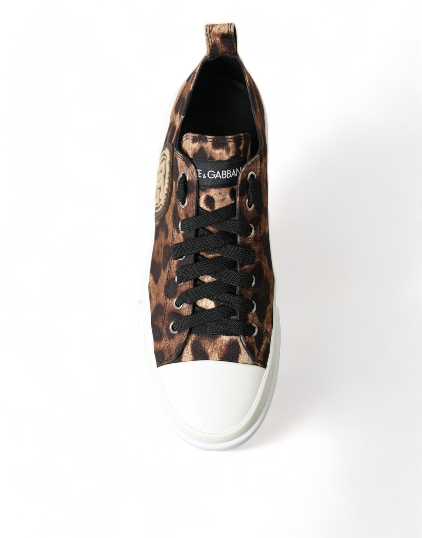 Dolce & Gabbana Elegant Leopard Print Casual Sneakers - EU44.5/US11.5