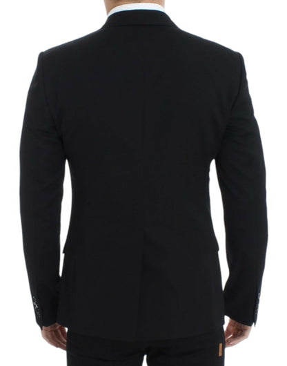 Dolce & Gabbana Elegant Slim Fit Black Wool Blazer - IT48 | M