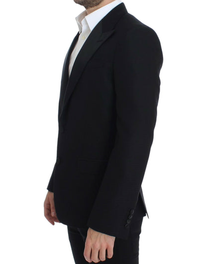 Dolce & Gabbana Elegant Black Silk Blend Sicilia Blazer - IT46 | S