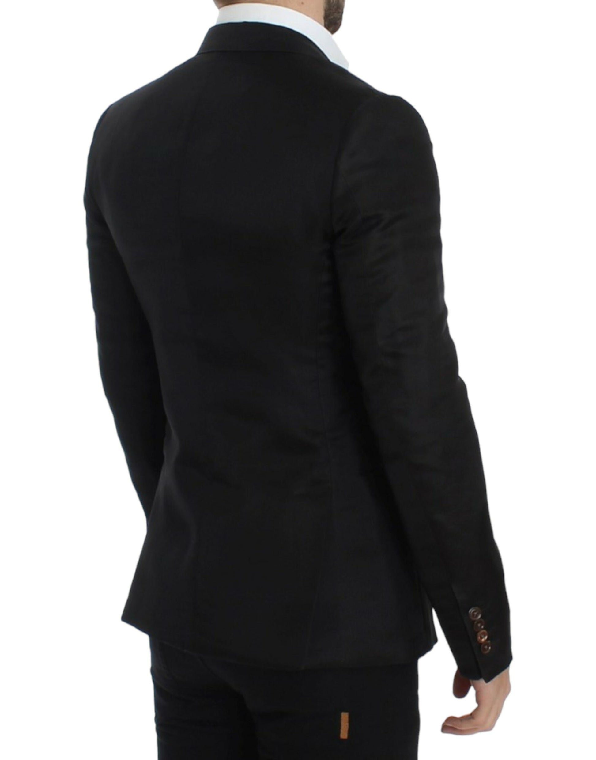 Dolce & Gabbana Elegant Black Silk Blend Two-Button Blazer - IT48 | M