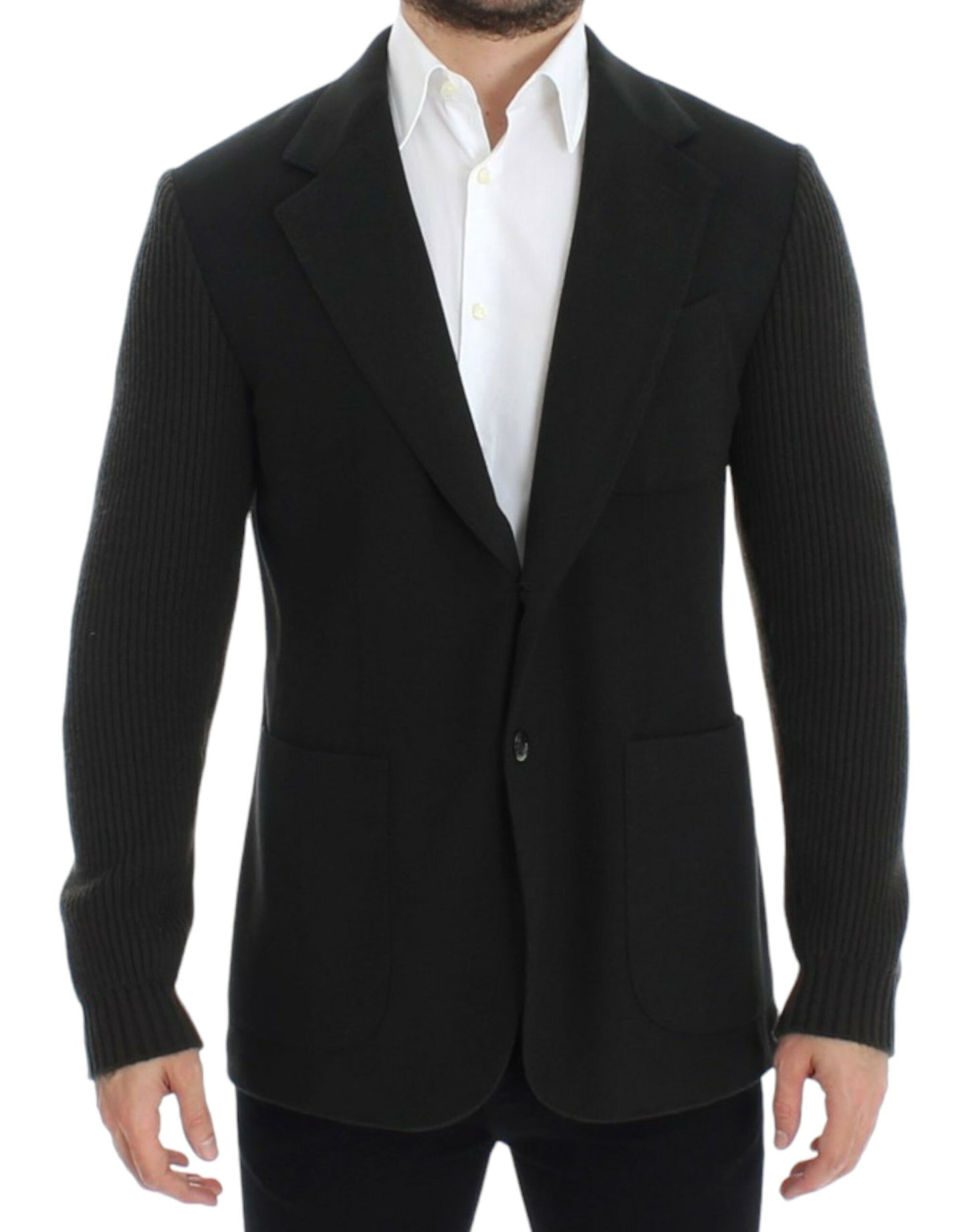 Dolce & Gabbana Elegant Green Cashmere Blazer Jacket - IT48 | M