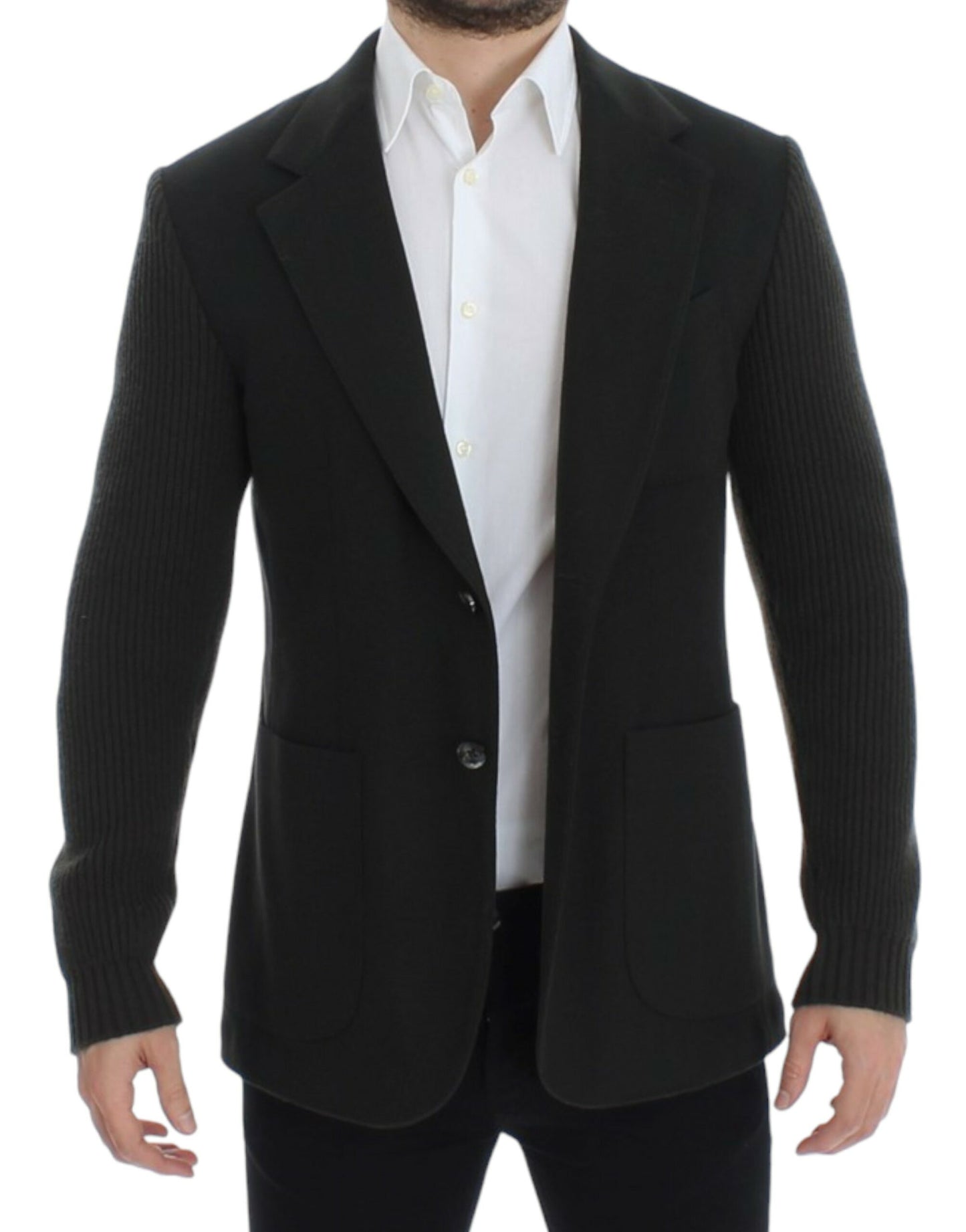 Dolce & Gabbana Elegant Green Cashmere Blazer Jacket - IT48 | M