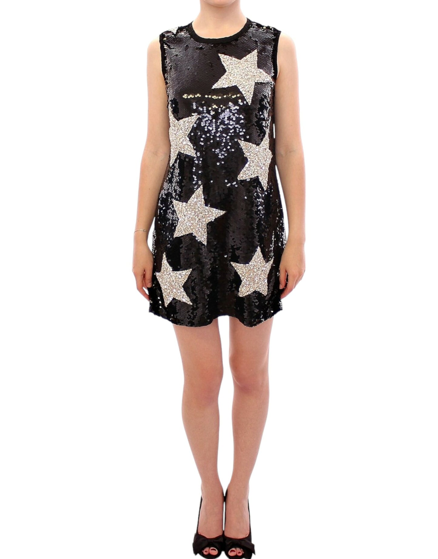 Dolce & Gabbana Swarovski Star-Studded Sequin Mini Dress - IT44|L