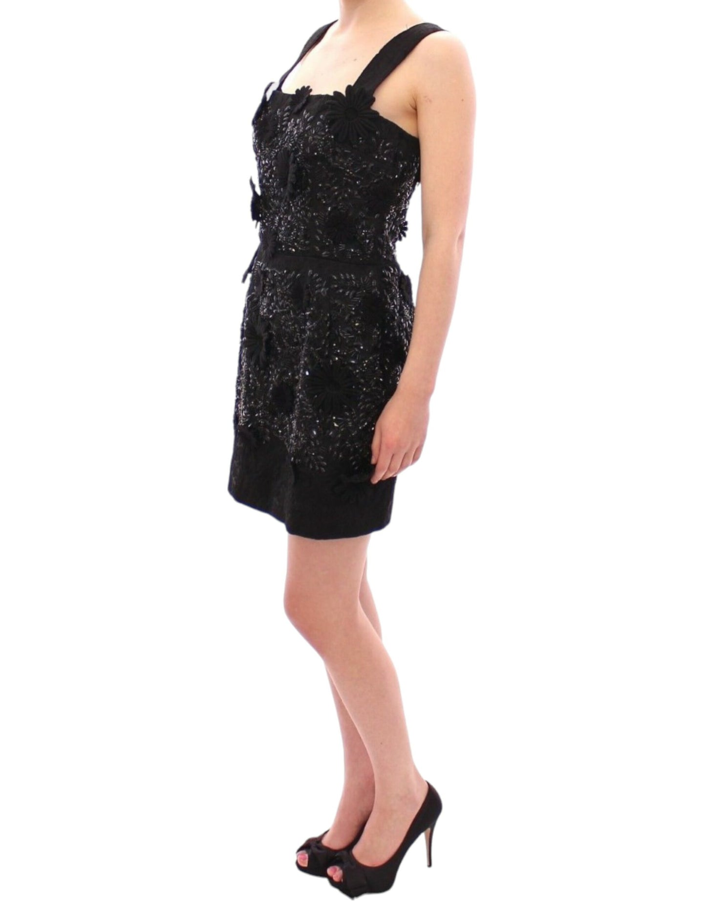 Dolce & Gabbana Elegant Sequined Mini Shift Dress - IT40|S