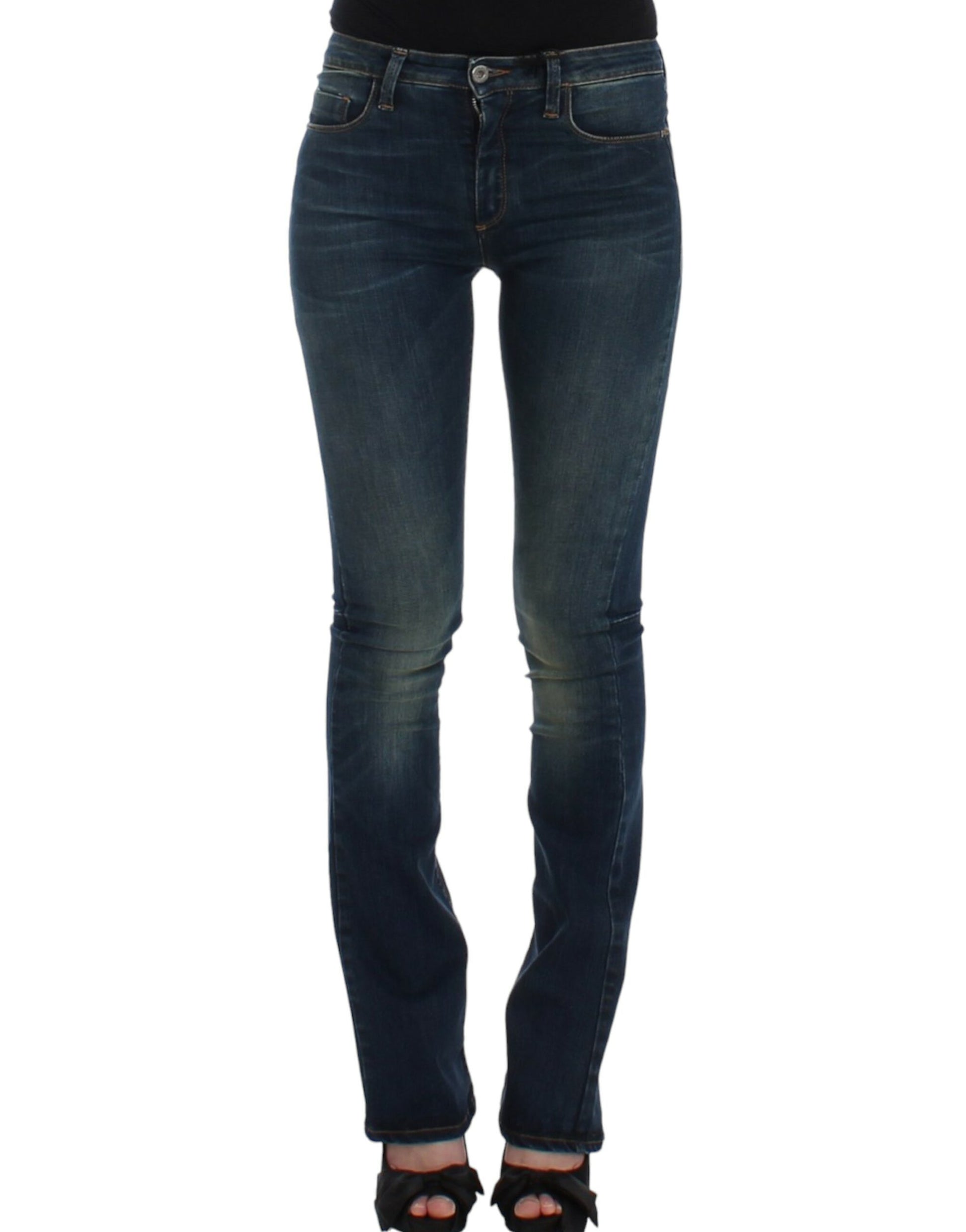 Costume National Chic Blue Straight Leg Designer Jeans - W26